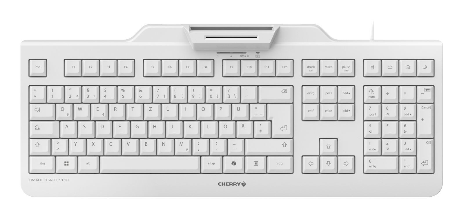 Cherry Smart Board 1150, Volle Größe (100), Kabelgebunden, USB, QWERTZ, H... Tastatur