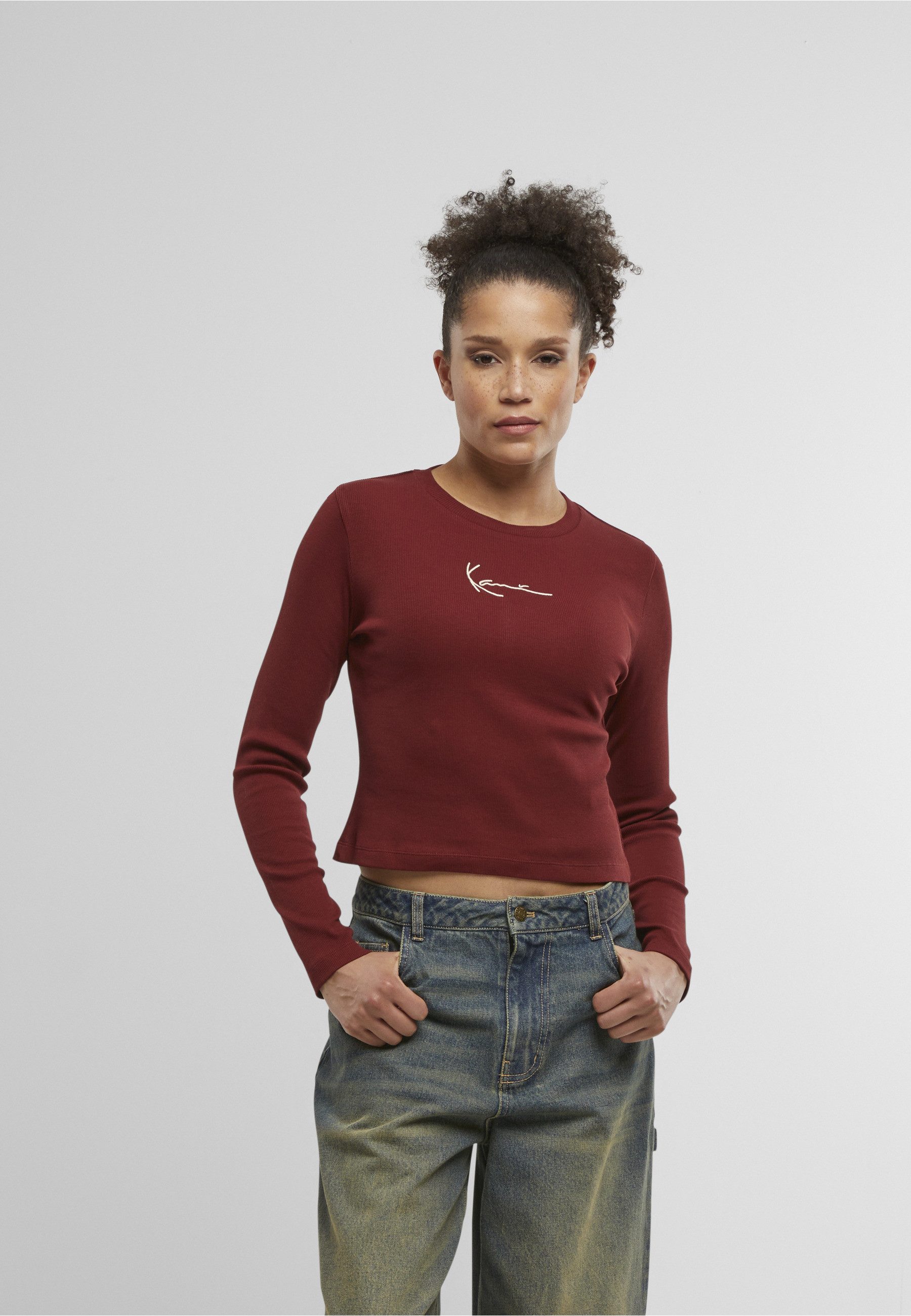 Karl Kani Longsleeve Karl Kani Small Signature Short Rib Ls (1-tlg)