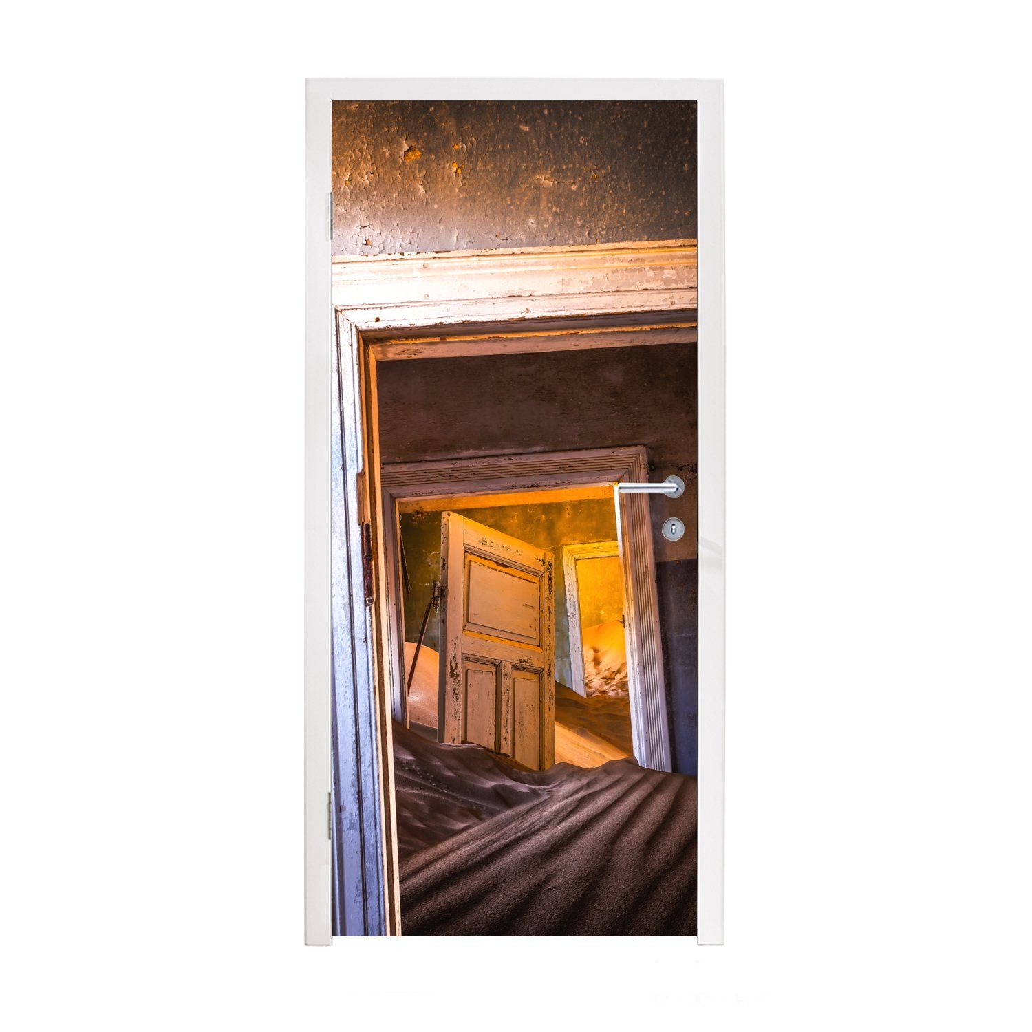 MuchoWow Türtapete Tür - Wüste - Sand - Architektur, Matt, bedruckt, (1 St), Fototapete für Tür, Türaufkleber, 75x205 cm