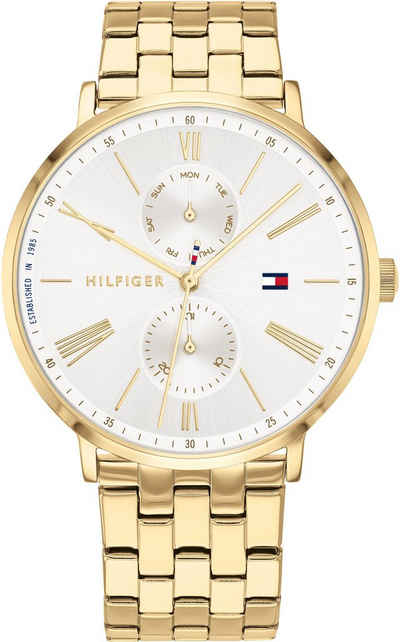 Tommy Hilfiger Multifunktionsuhr DRESSED UP, 1782069, Quarzuhr, Armbanduhr, Damenuhr, Datum