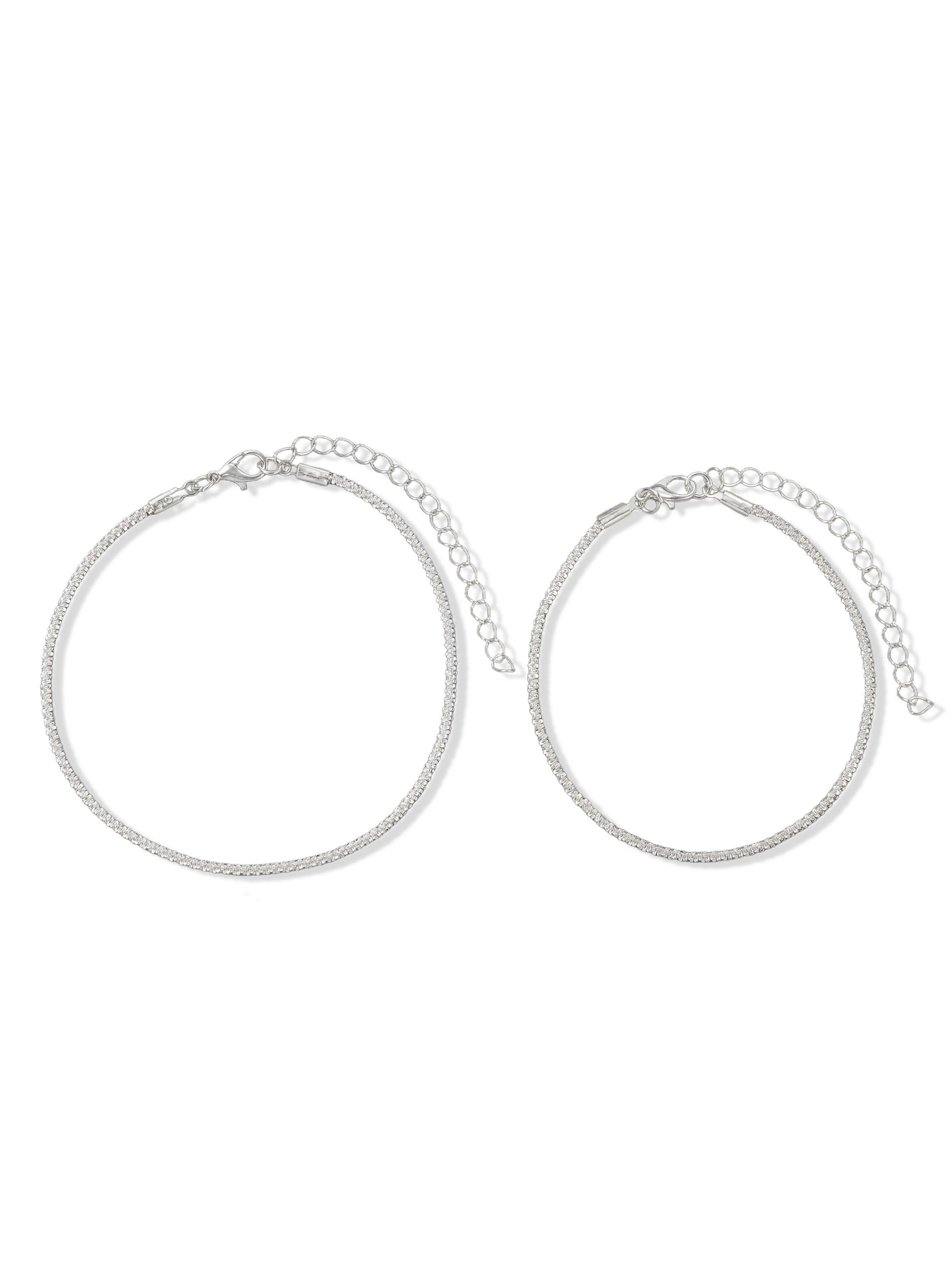 Aniston JEWELRY & WATCHES Fußketten Set Schmuck Geschenk Kupfer Körperschmuck Fußschmuck (Set, 2-tlg), Made in Germany