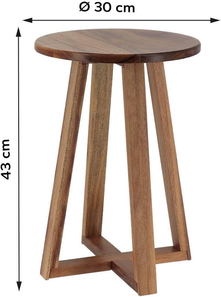 TENDANCE Dusch- und Badhocker,Beistelltisch aus Bambus, Beistellhocker,Duschstuhl