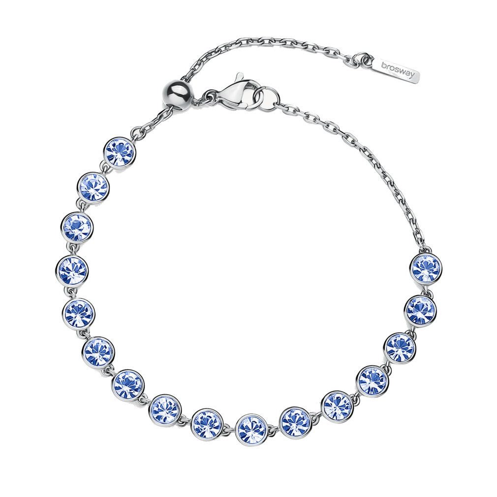 Brosway Armband Schillerndes Stahlarmband mit blauen Symphonia-Kristallen BYM152