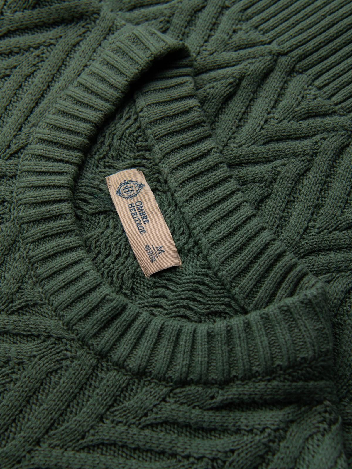 Rundhalspullover Strickpullover mit Zickzackmuster