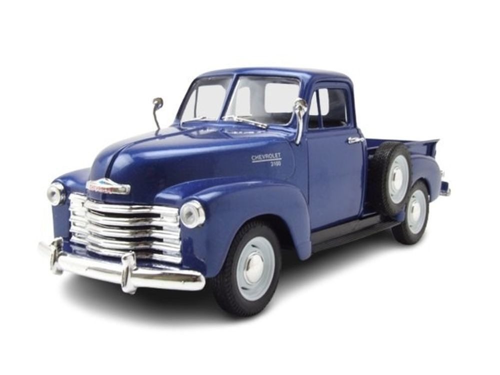 Welly Modellauto Chevrolet 3100 Pick Up 1953 dunkelblau metallic, Maßstab 1:24