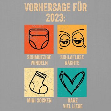 Quattro Formatee Kurzarmshirt Vorhersage für 2023 - Papa Vatertag Vater Herren T-Shirt (1-tlg)