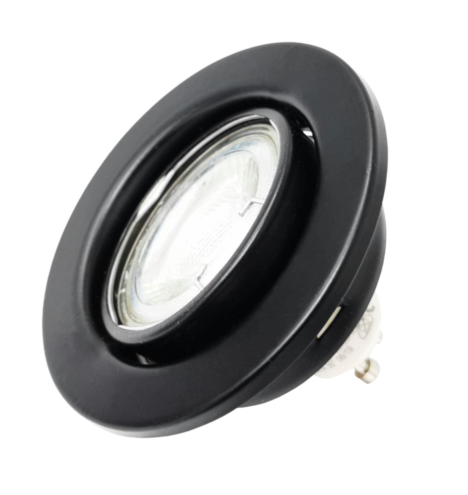 TRANGO LED Einbauleuchte, Dimmfunktion, 6er Set 6729-065G6KSDAK LED Deckenstrahler in Schwarz matt Rund inkl. 6x 5 Watt 3-Stufen dimmbar GU10 LED Leuchtmittel 6000K Tageslichtweiß (kaltweiß, Einbaustrahler, Einbauspot, Deckenleuchte, Deckenspots