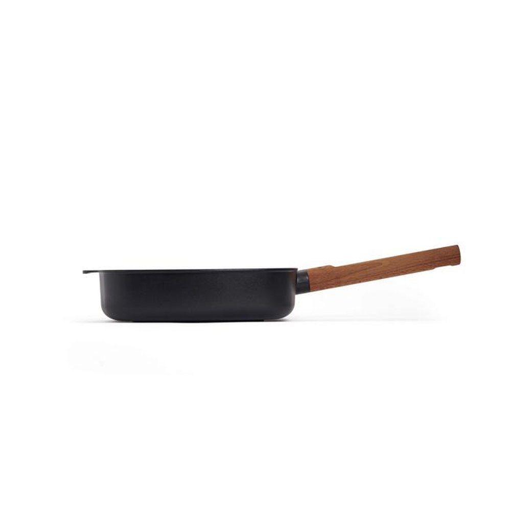 WOLL MADE IN GERMANY Bratpfanne "ECO Logic QXR" mit festem Holzgriff, Aluminiumguss (1-tlg), Induktionsgeeignet