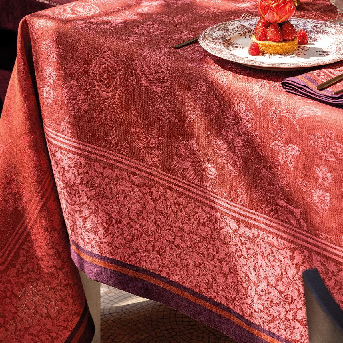 Le Jacquard Francais Tischdecke Le Jacquard Français Tischwäschekollektion Romance, jacquard-gewebt