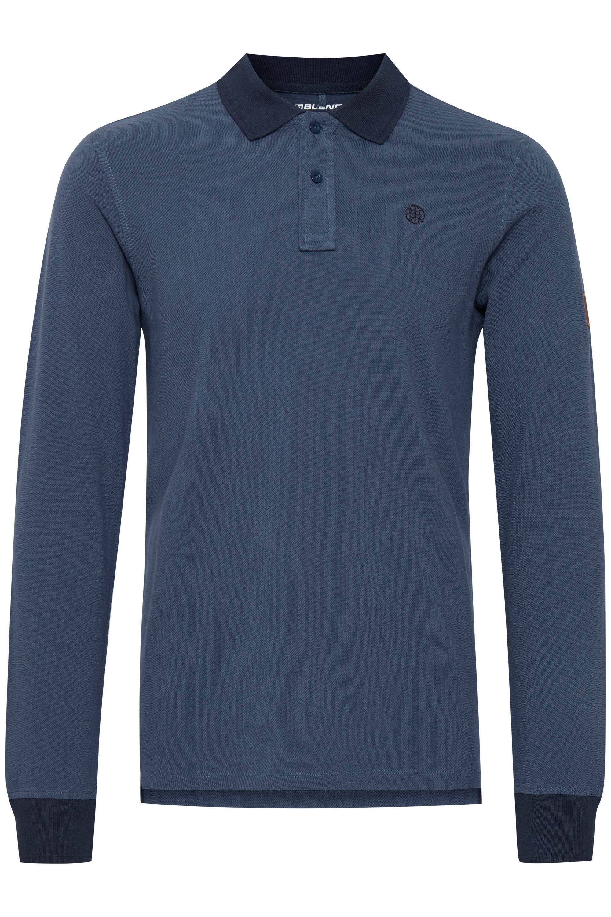 Blend Langarm-Poloshirt BHRalle Longsleeve mit verlängerter Rückenpartie günstig online kaufen