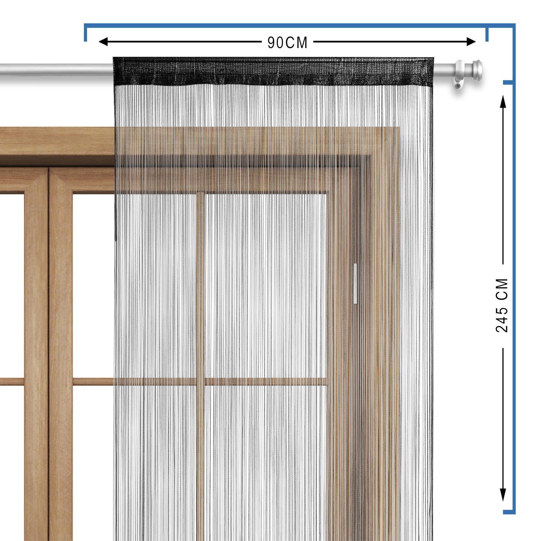 wometo Fadenvorhang One (1 St), Stangendurchzug, halbtransparent, 100% Polyester, OEKO-TEX®, Fadengardine, kürzbar, Tür- und Fensterdeko