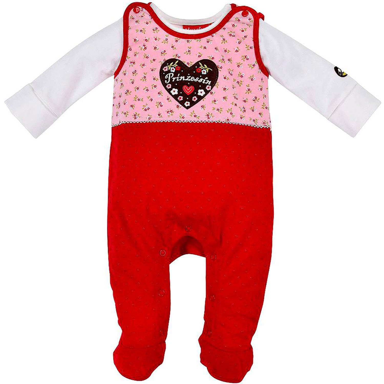 BONDI Strampler BONDI Baby Strampler 'Prinzessin' mit Herz 2-tlg.