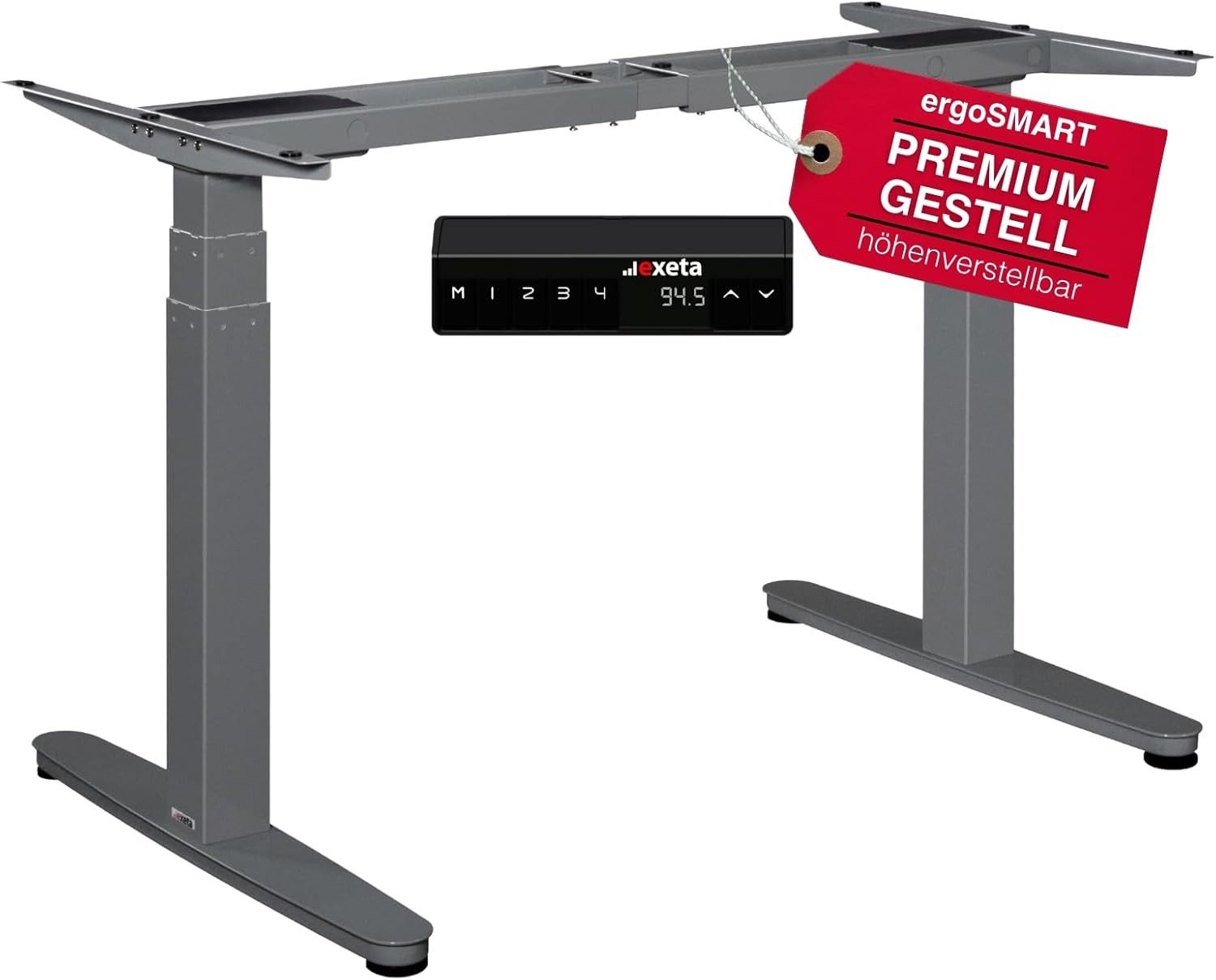 exeta Tischgestell ergoSMART Elektrisch höhenverstellbarer Schreibtisch mit 2 Motoren