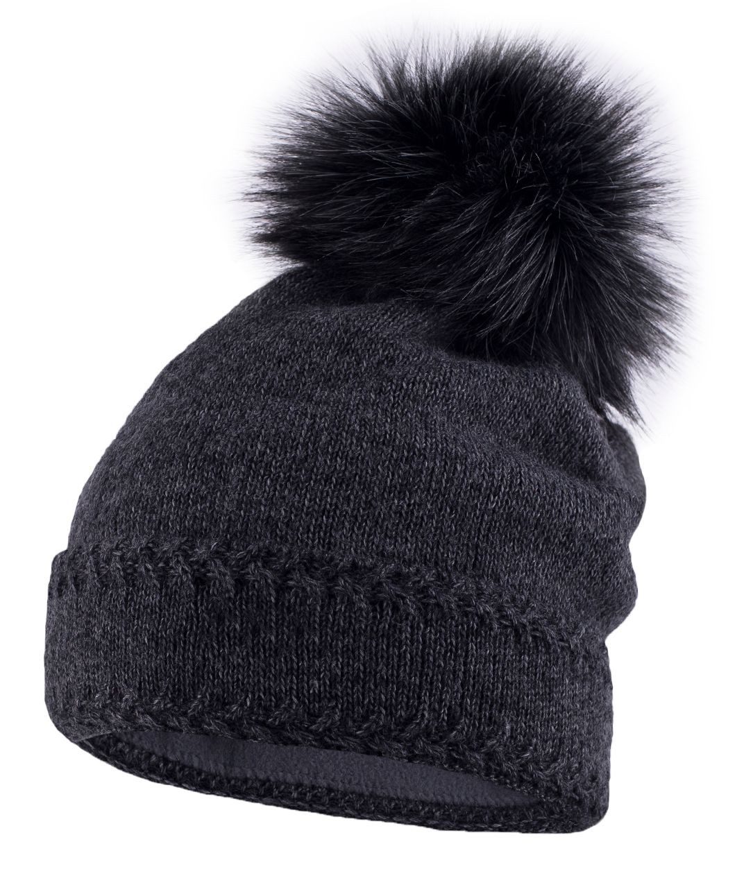 Bommelmütze Warme Strickmütze Damen Wintermütze Bommelmütze gefüttert mit Bommel