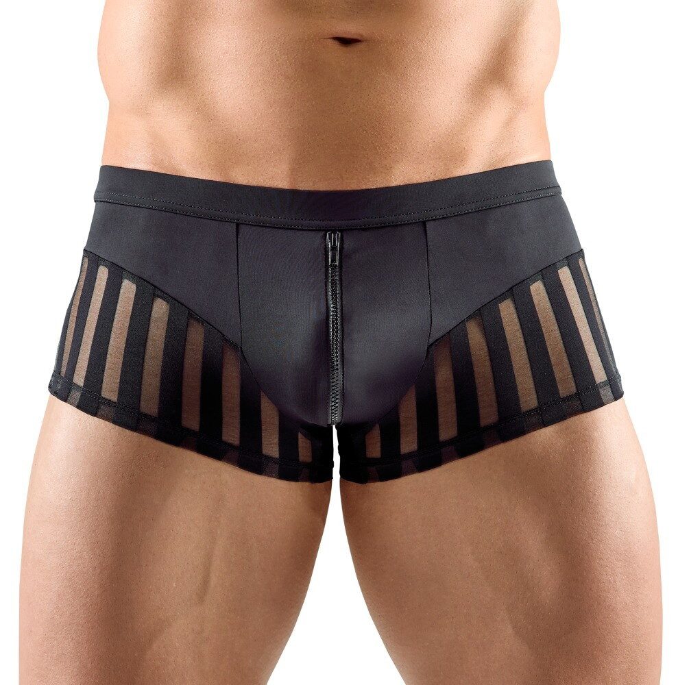 Boxershorts Boxershorts mit transparenten Streifen - schwarz
