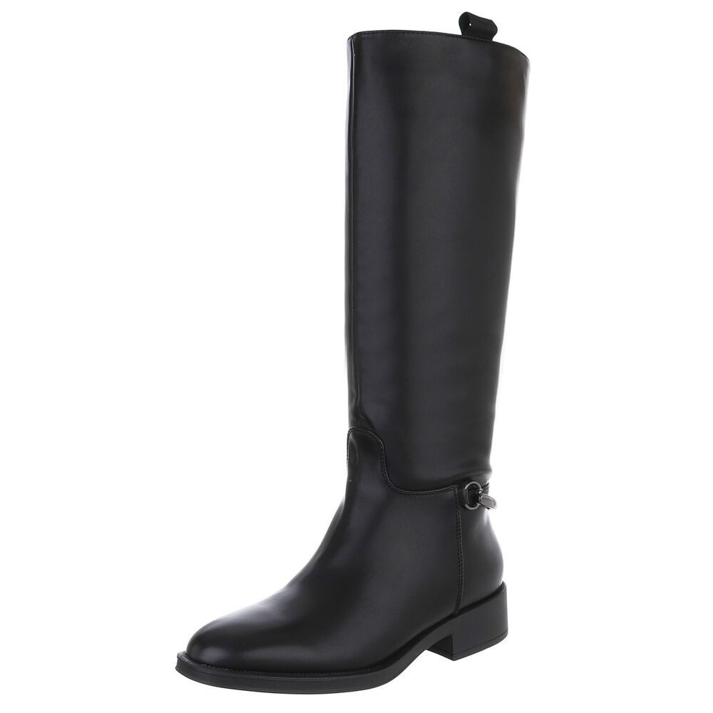Ital-Design Damen Freizeit Stiefel (88577487) Blockabsatz Flache Stiefel in günstig online kaufen