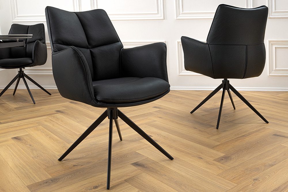 riess-ambiente Esszimmerstuhl PAPILLON schwarz · 360° drehbarer Stuhl mit E günstig online kaufen
