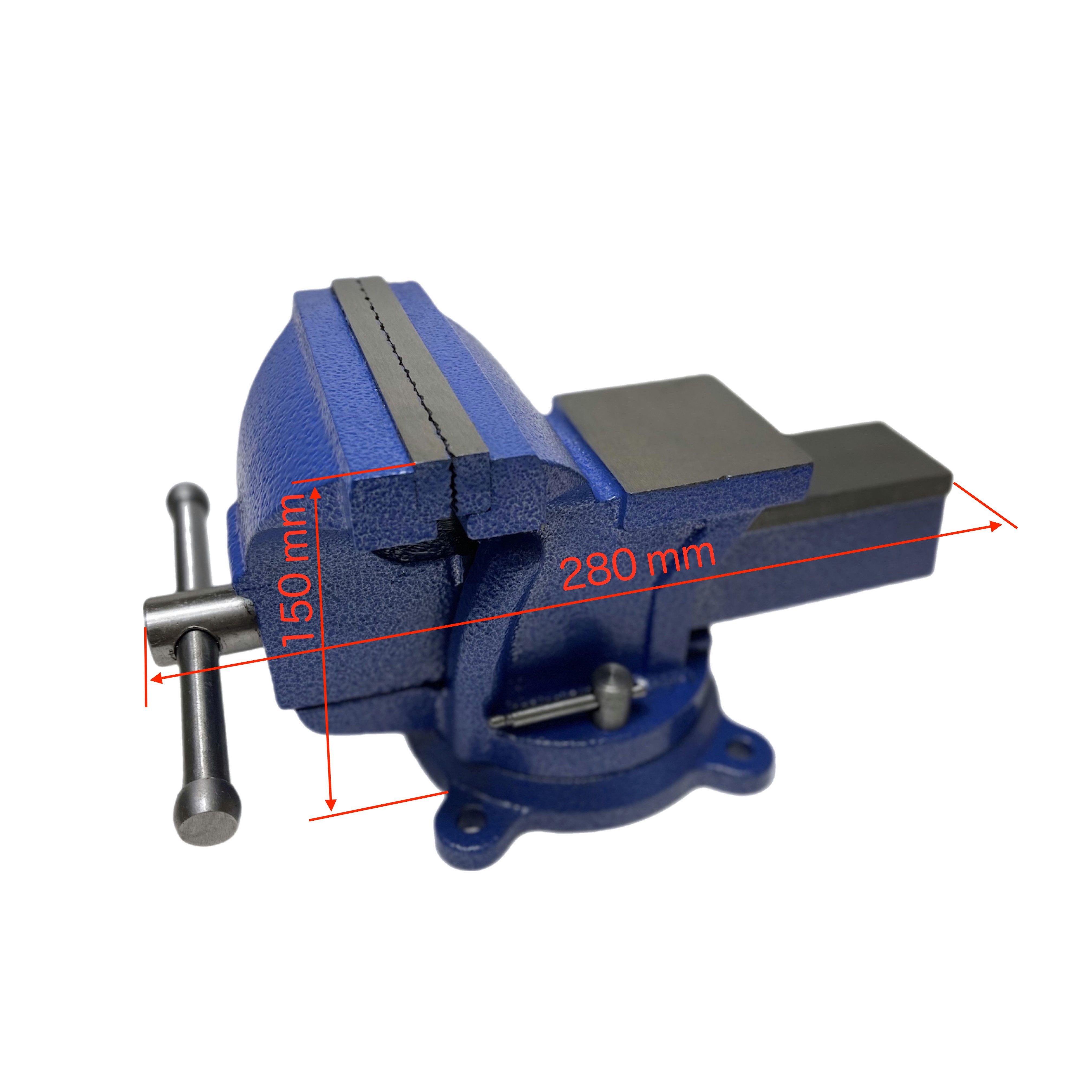 VaGo-Tools Schraubstock Schraubstock Werkbankschraubstock 125mm mit Amboss f. Werkbank drehbar