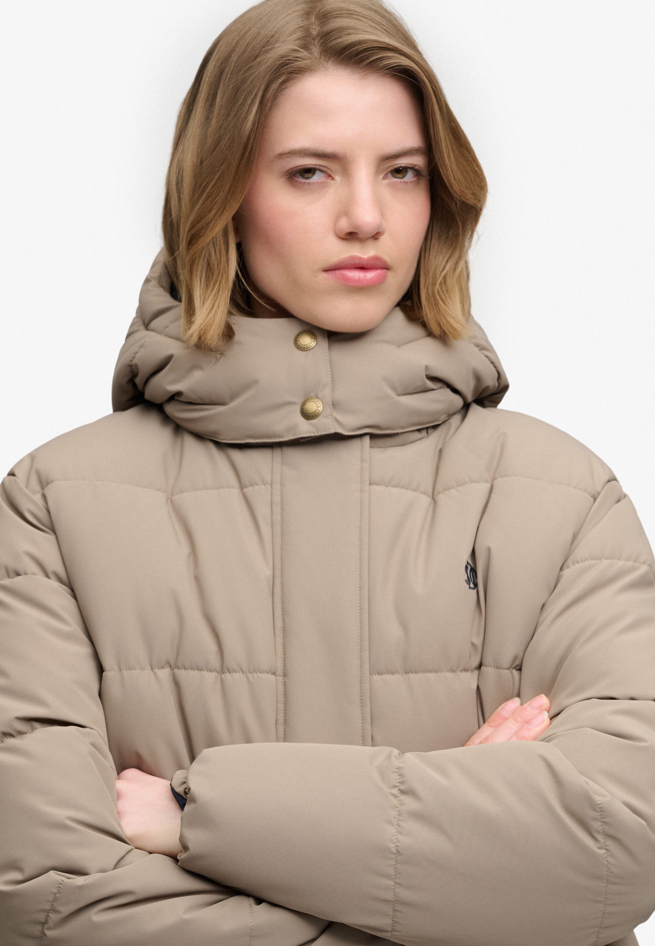 Superdry Steppjacke PREMIUM HOOD PUFFER JKT Kunstfaser, relaxed fit – Bild 4 von 5