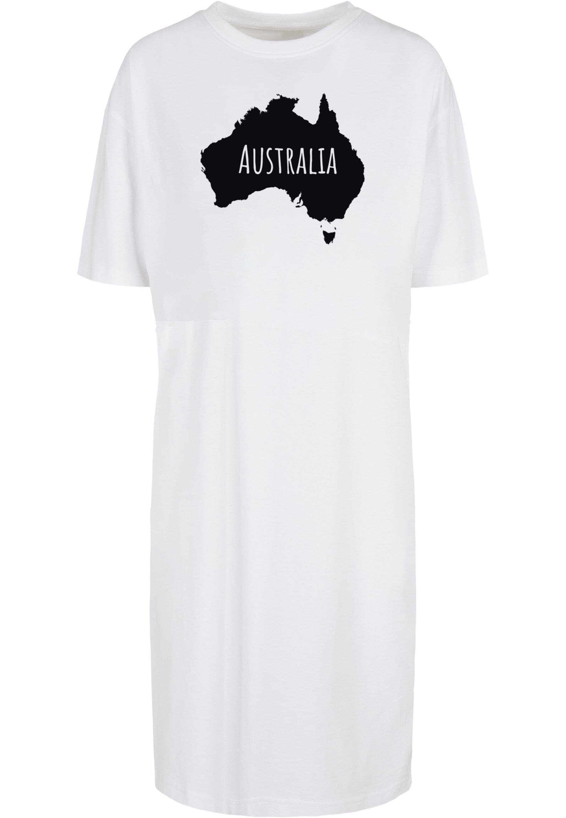 Merchcode Stillkleid Damen Ladies Australia Organic Oversized Slit Tee  Dress (1-tlg)