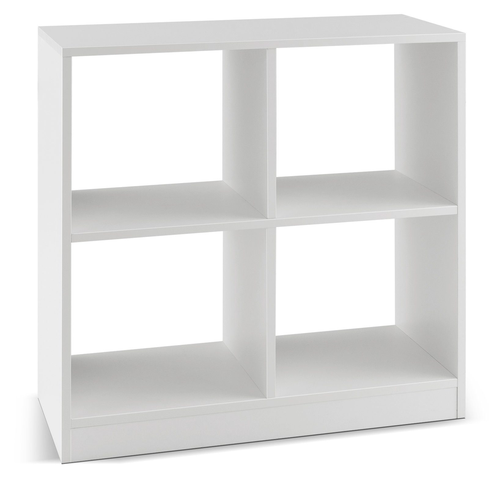 COSTWAY Bücherregal, x Fächern, mit x 4 73 33 73 cm Weiß