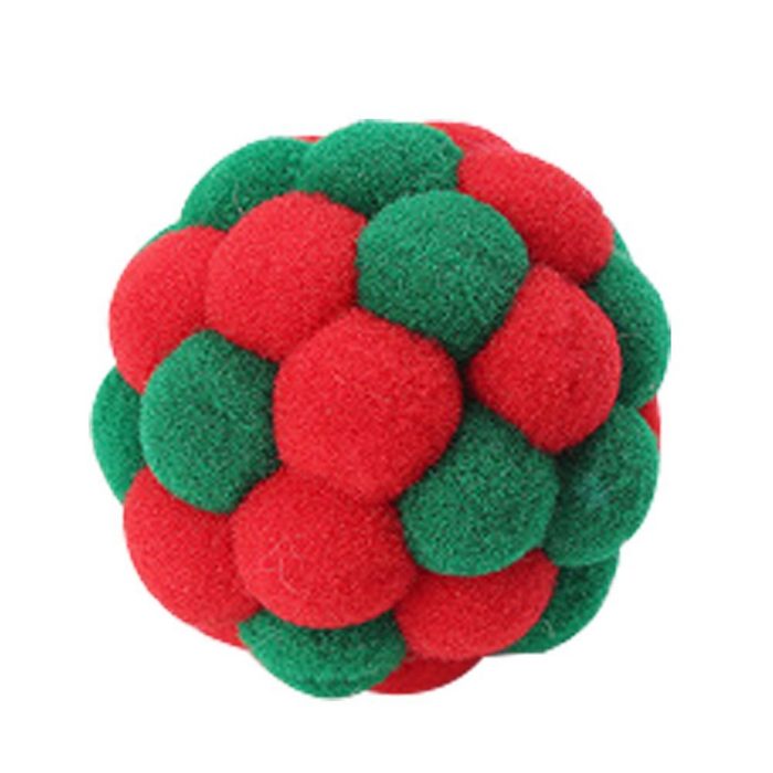 Jormftte Weihnachtsbaumkugel Cat Toy Color Ball für Training Katzen