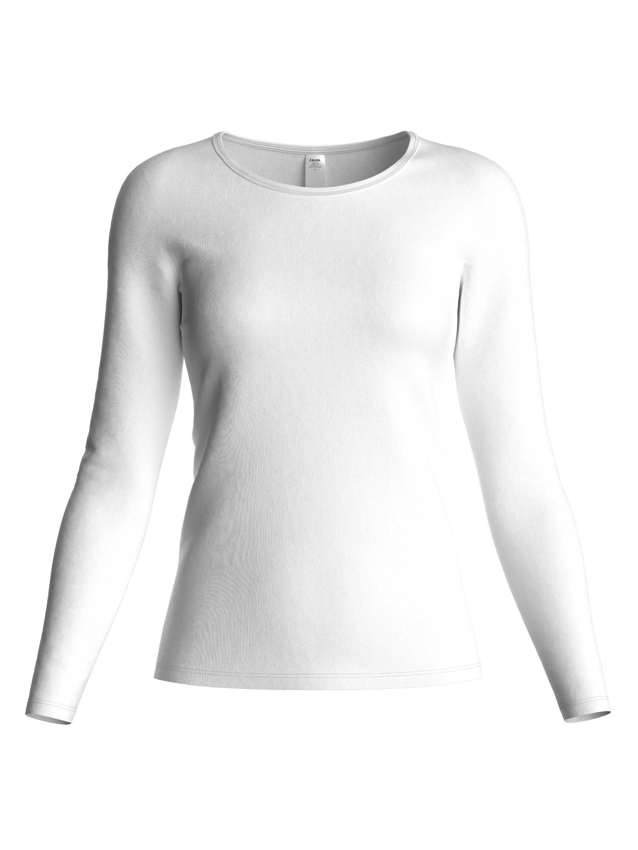 CALIDA Unterziehshirt Natural Comfort Damen (1-St) Rundhals, aus hochwertiger Baumwolle, natürlicher Glanz, glatter Griff