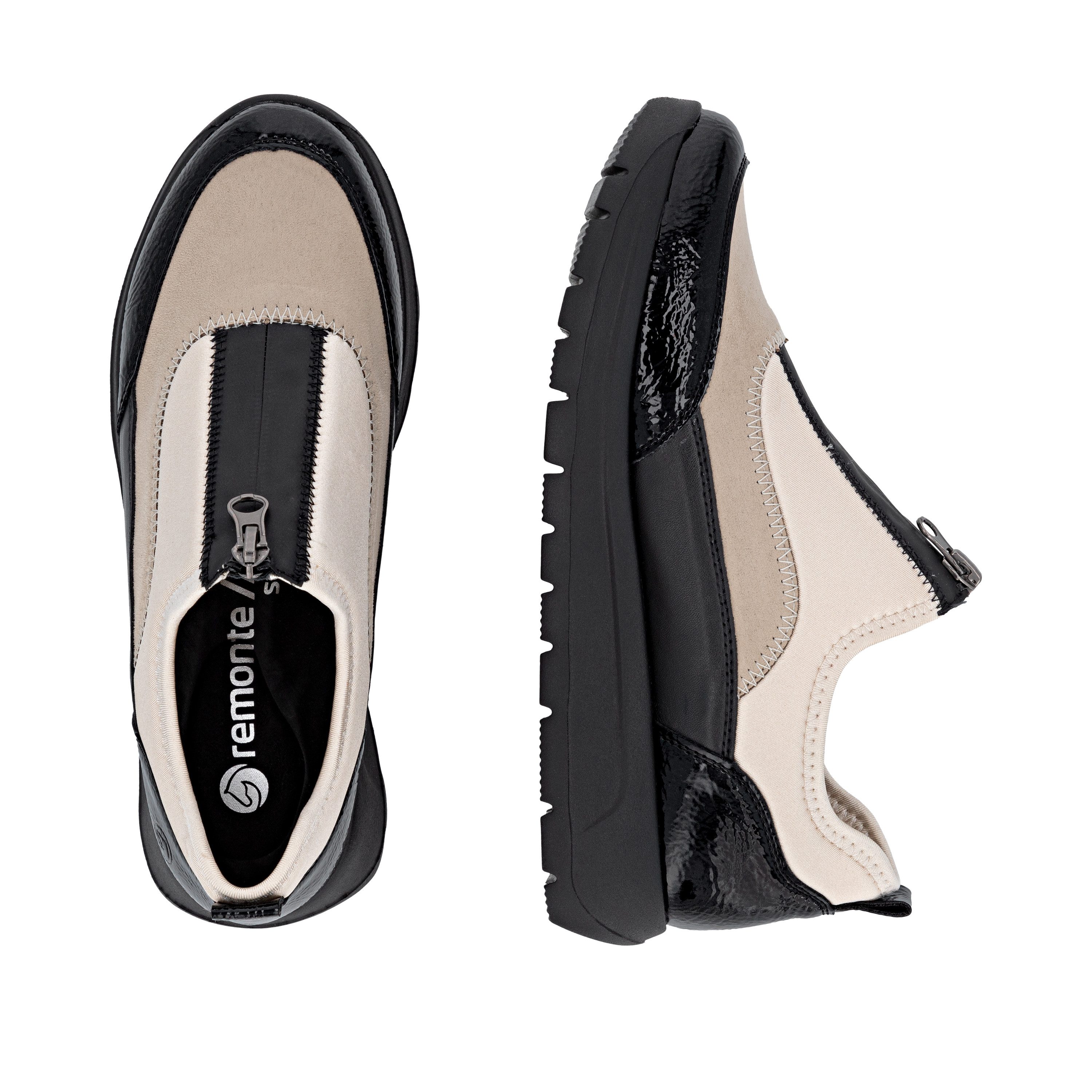 Remonte Plateausneaker Halbschuh, Casual-Sneaker mit Lackdetails