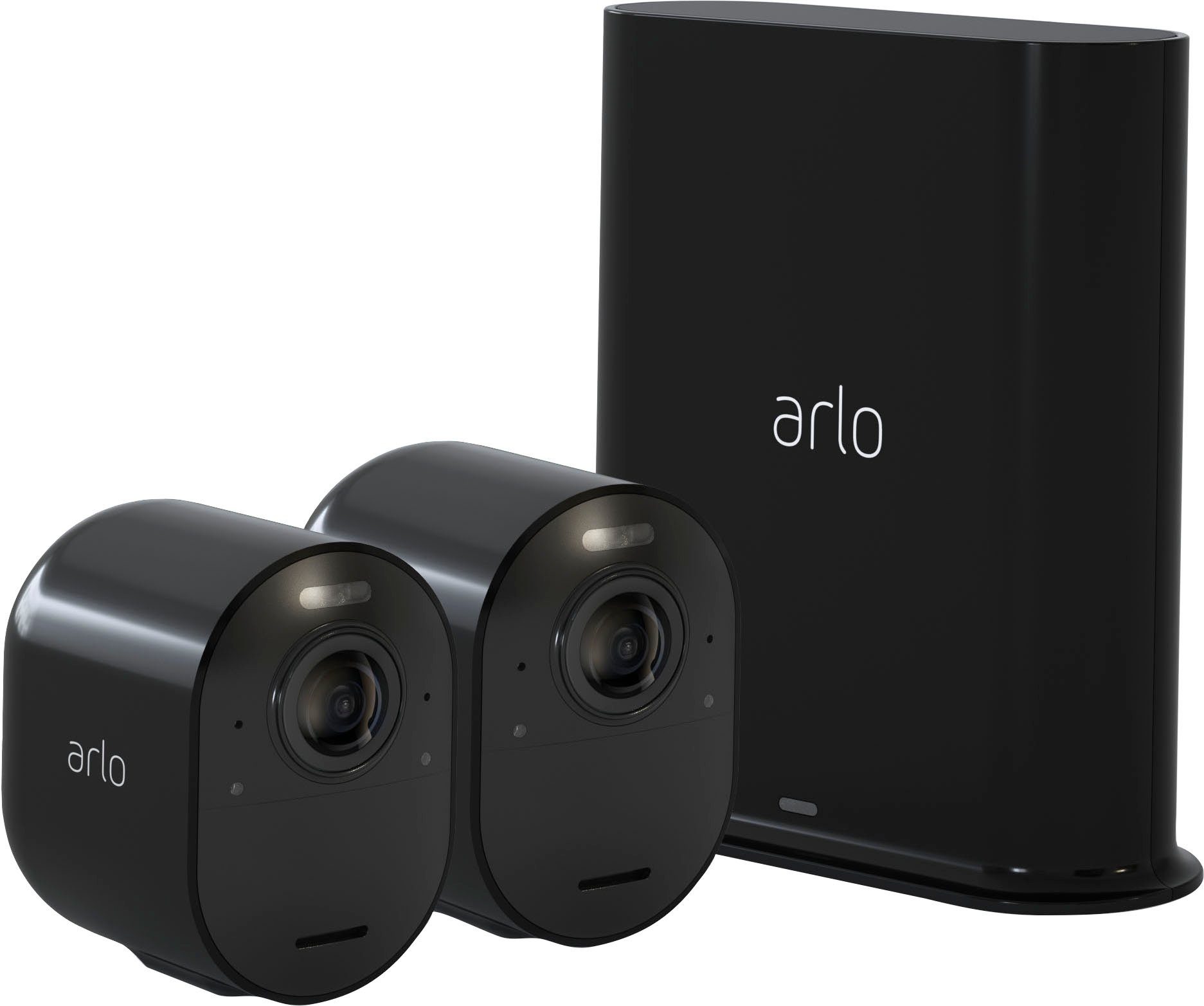 ARLO Überwachungskamera Arlo Ultra 2 Spotlight-Kamera-Set (Außenbereich, Reichweite bis 91,4 m,Geräuscherkennung,Integrierte Sirene,Antenne)