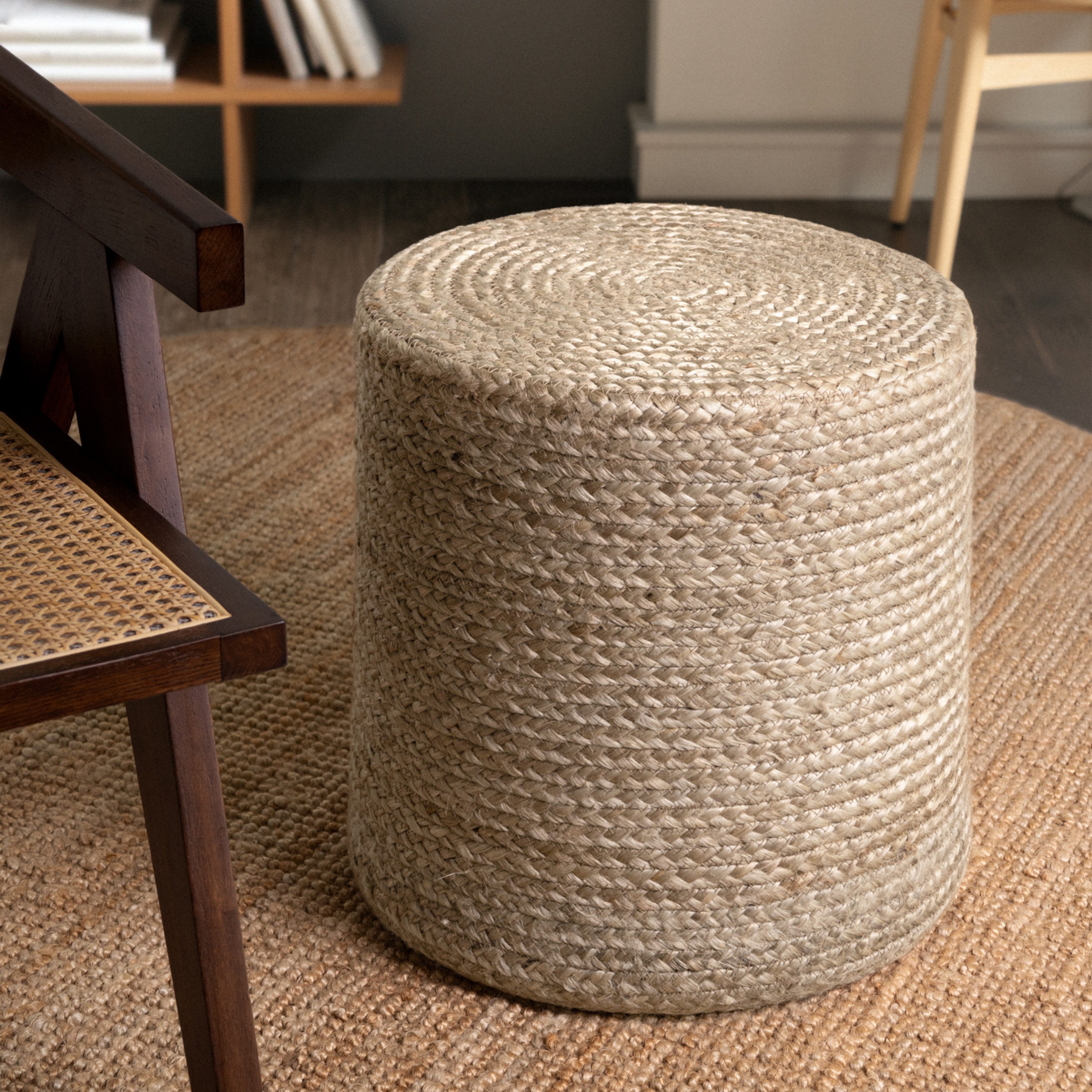 HANSE Home Pouf Looma, Jute (1-St), Jute, Natur, Wohnzimmer, Esszimmer, Schlafzimmer, Flur, Modern, Boho