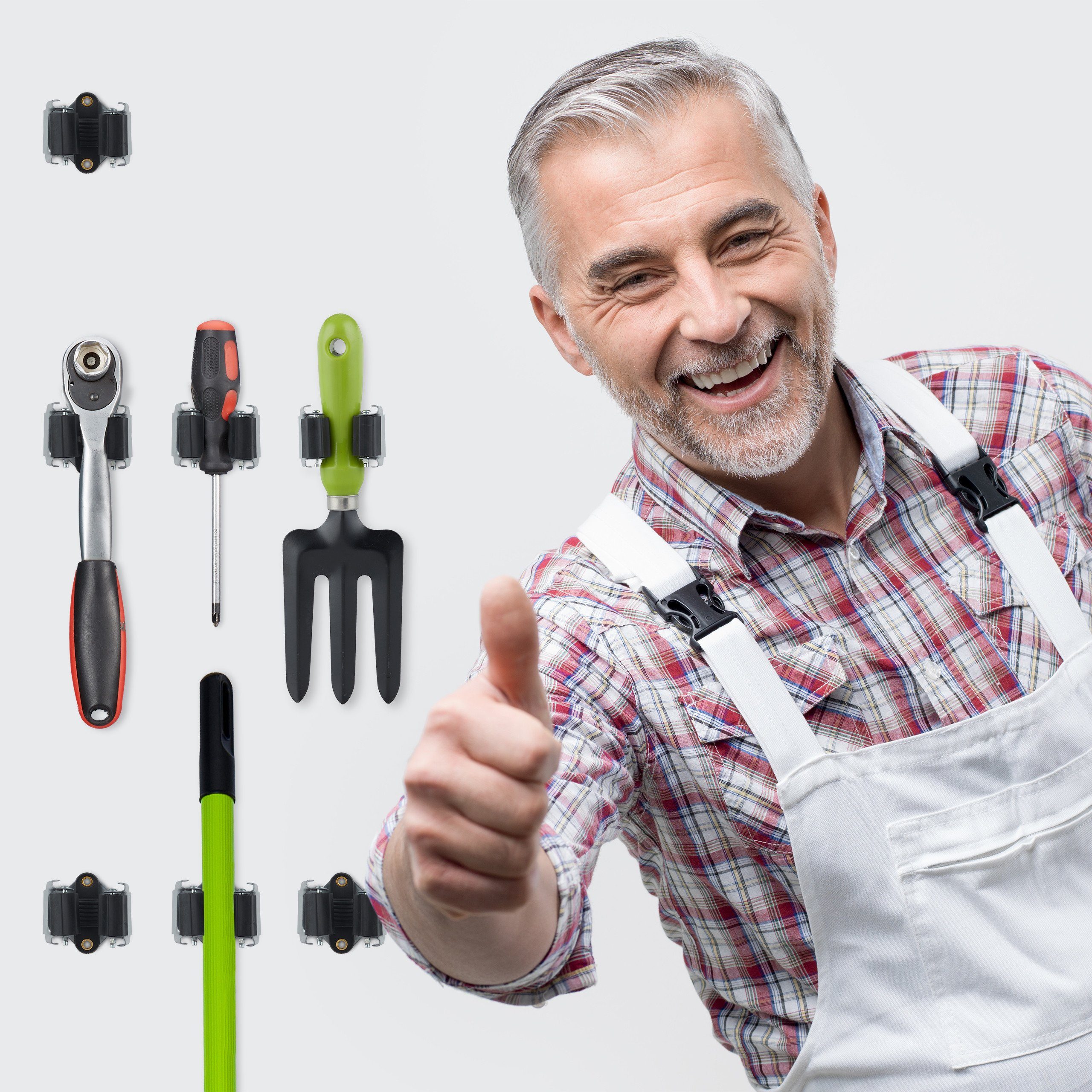 relaxdays Gartengerätehalter Gerätehalter 10er Set günstig online kaufen