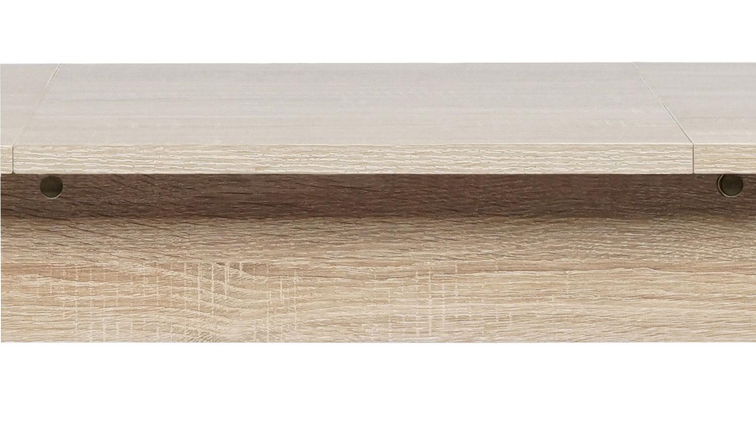 Finori Esstisch Esstisch Coburg Ausziehtisch Sonoma Eiche dekor ca. 140-180x80 cm, Ausziehbar