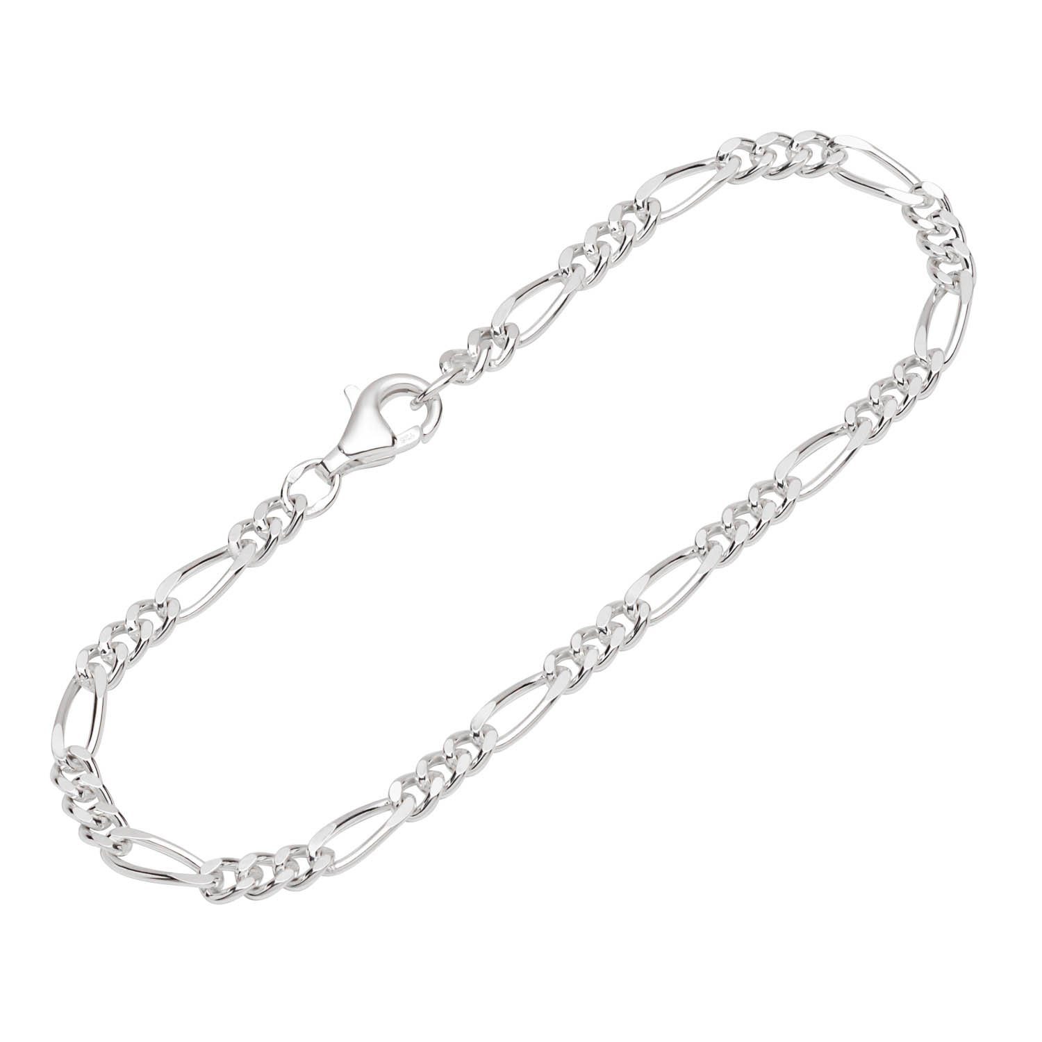 Silberarmband Armband 925 Sterling Silber 19cm Figaro Panzerkett