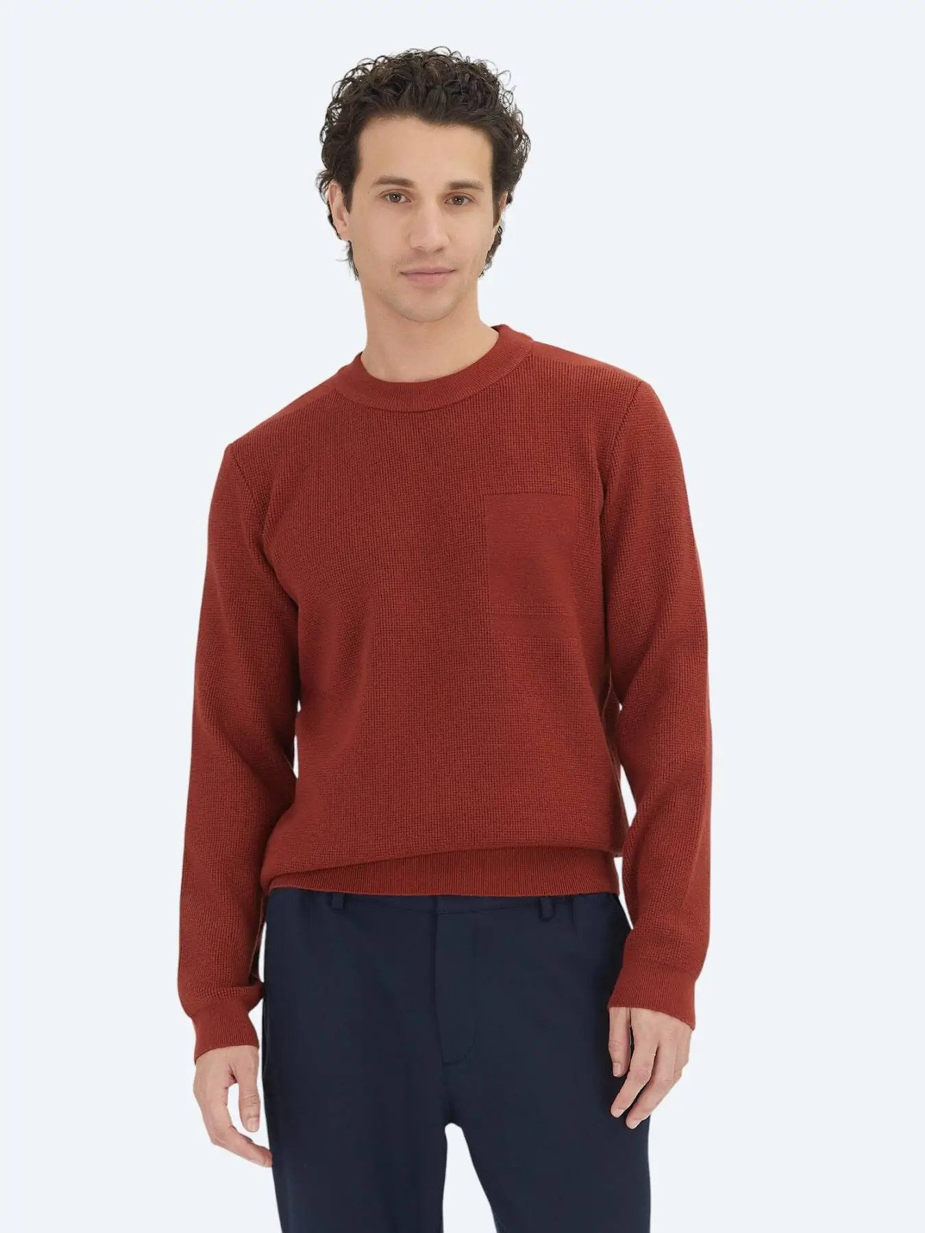 KİP Steppweste Fliesen Rot Strickpullover