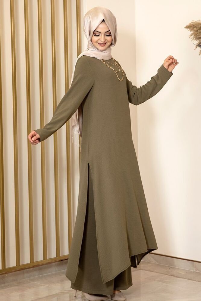 fashionshowcase Longtunika Damen Zweiteiler Set - Tunika & Palazzo-Hose Mod günstig online kaufen