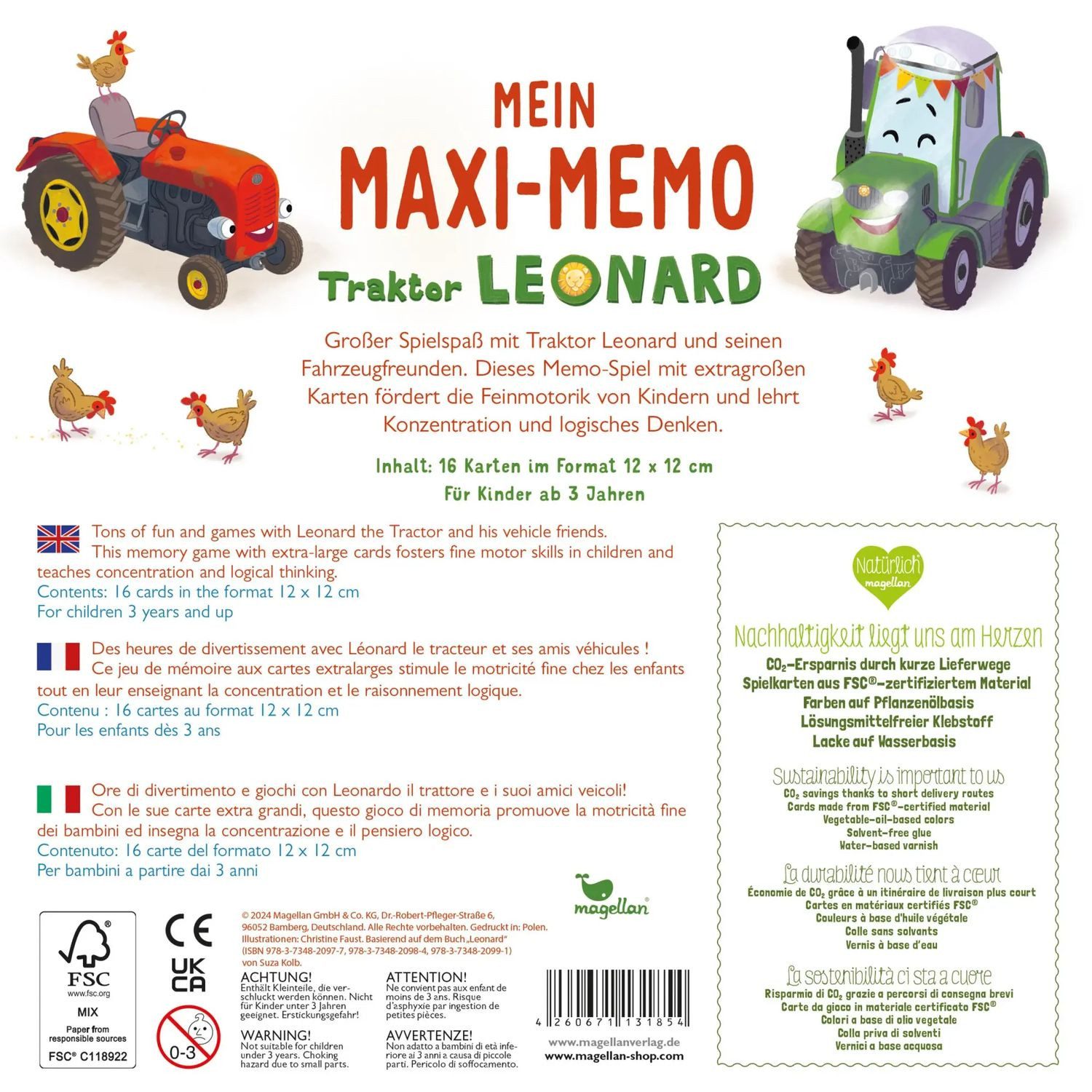 Magellan Spiel Mein Maxi-Memo - Traktor Leonard