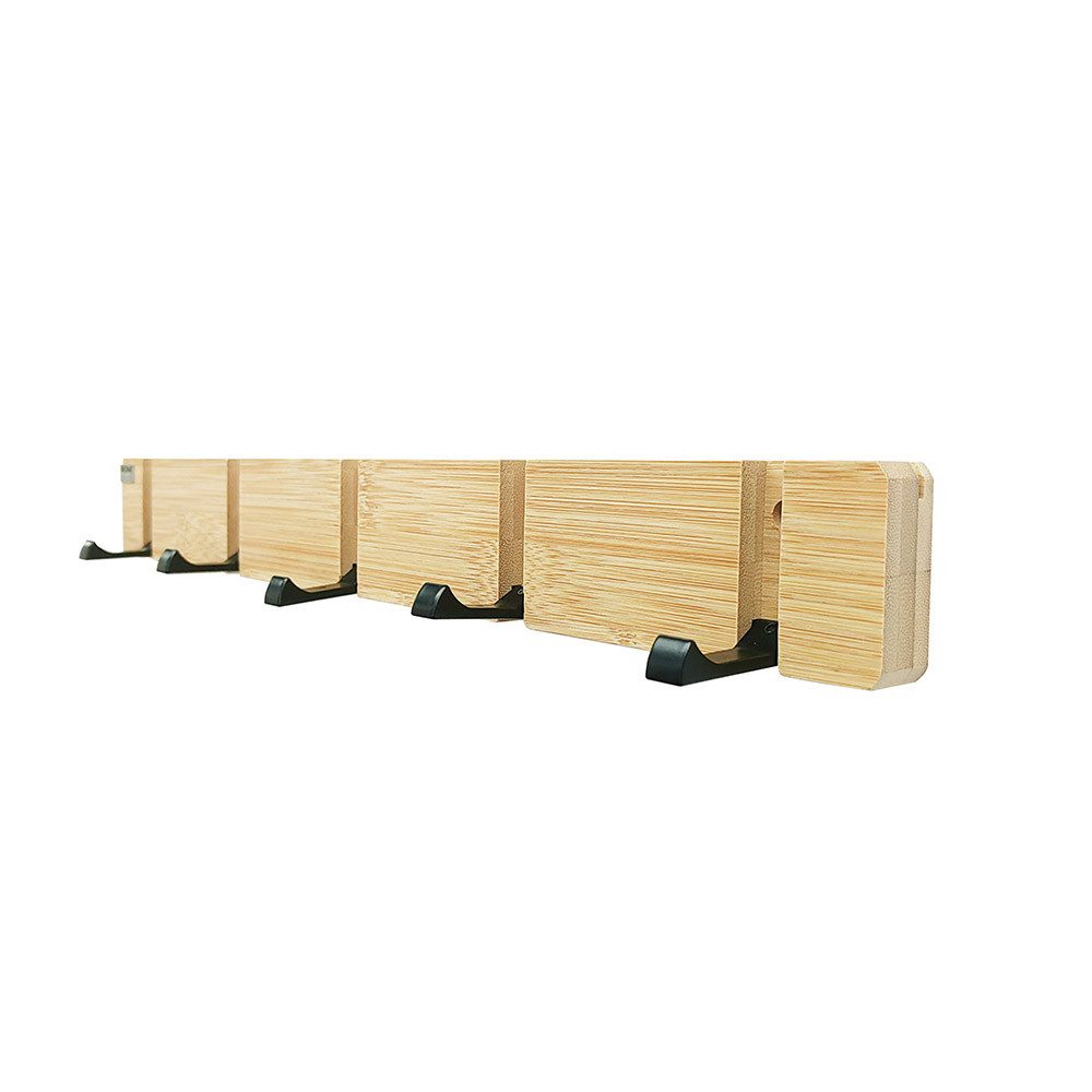 HOME DELUXE Garderobenleiste inkl. Haken und Magnete, Wandgarderobe, Kleiderhaken, Garderobe, Garderobenhaken