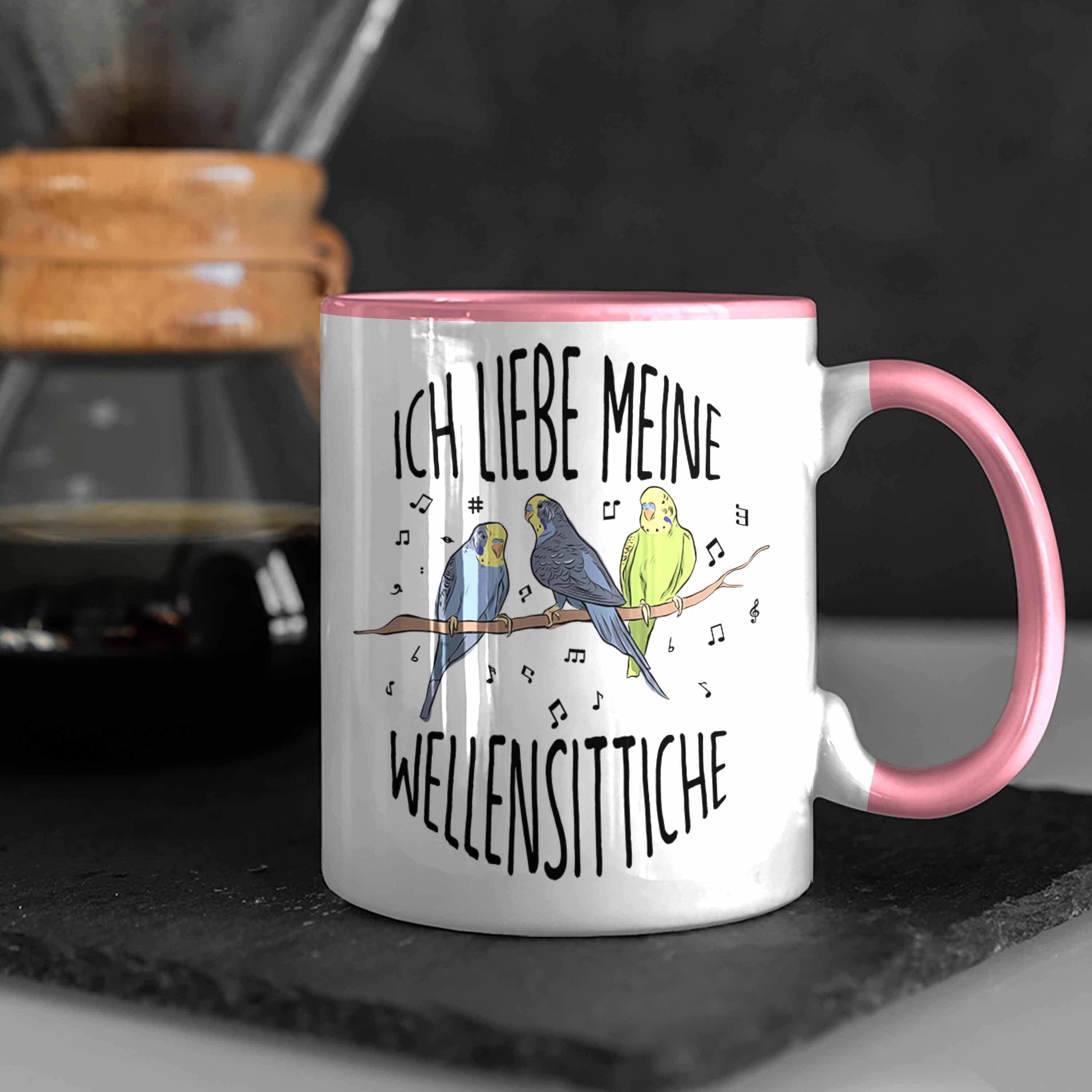 Rosa Wellensittich-Tasse Tasse Li Wellensittich-Besitzer Lustige für Geschenk Ich Trendation