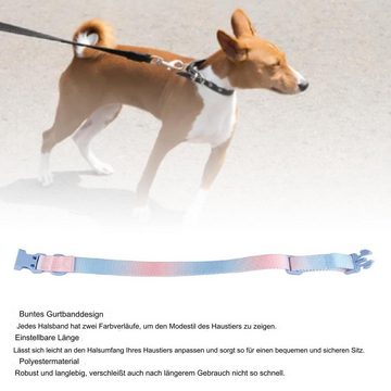 FIDDY Hunde-Halsband Stilvolles, farbenfrohes Hundehalsband. Verstellbares Hundehalsband, Strapazierfähiges und bequemes Haustierhalsband aus Polyester, Outdoor