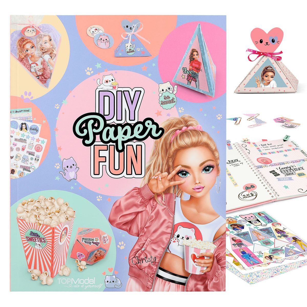 TOPModel Stickerbuch TOPModel Bastelbuch DIY Paper FUN CUTIE STAR