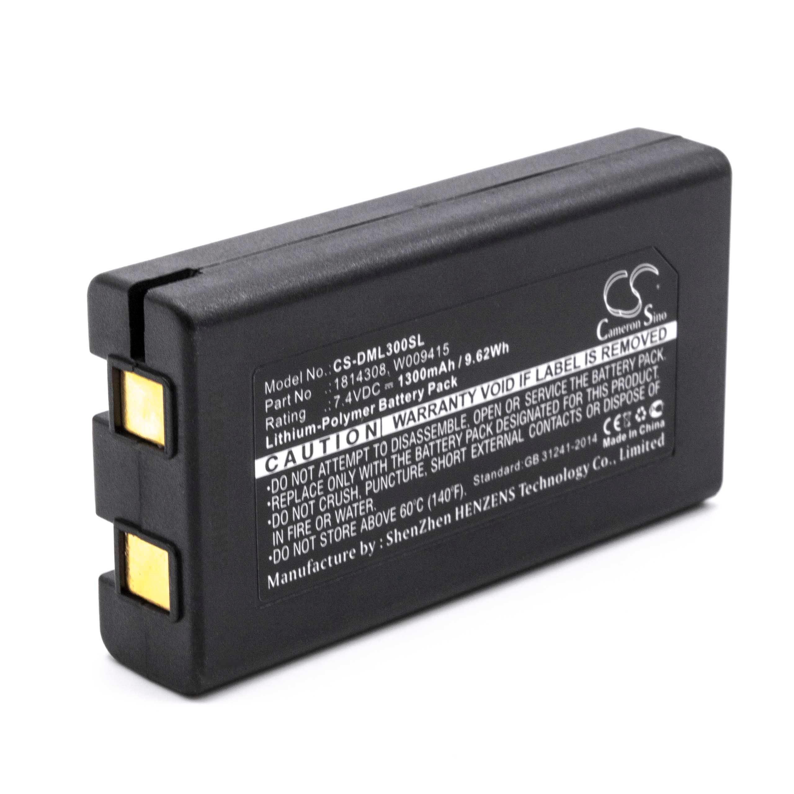 vhbw kompatibel mit Dymo XTL 300 Akku Li-Polymer 1300 mAh (7,4 V)