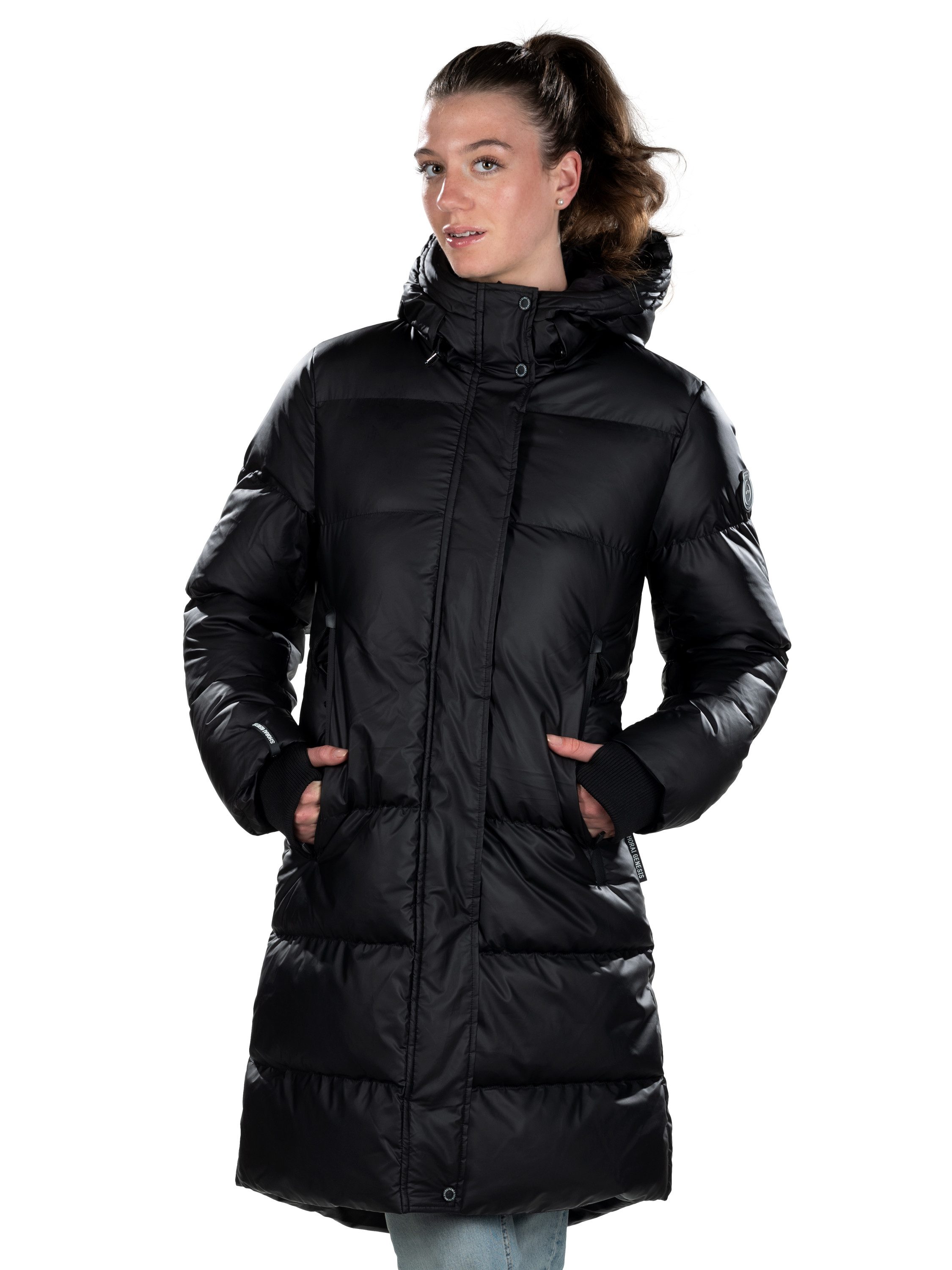 Shorai Steppjacke Steppjacke lang SH2304.503 mit Kapuze und Taillenregulier günstig online kaufen