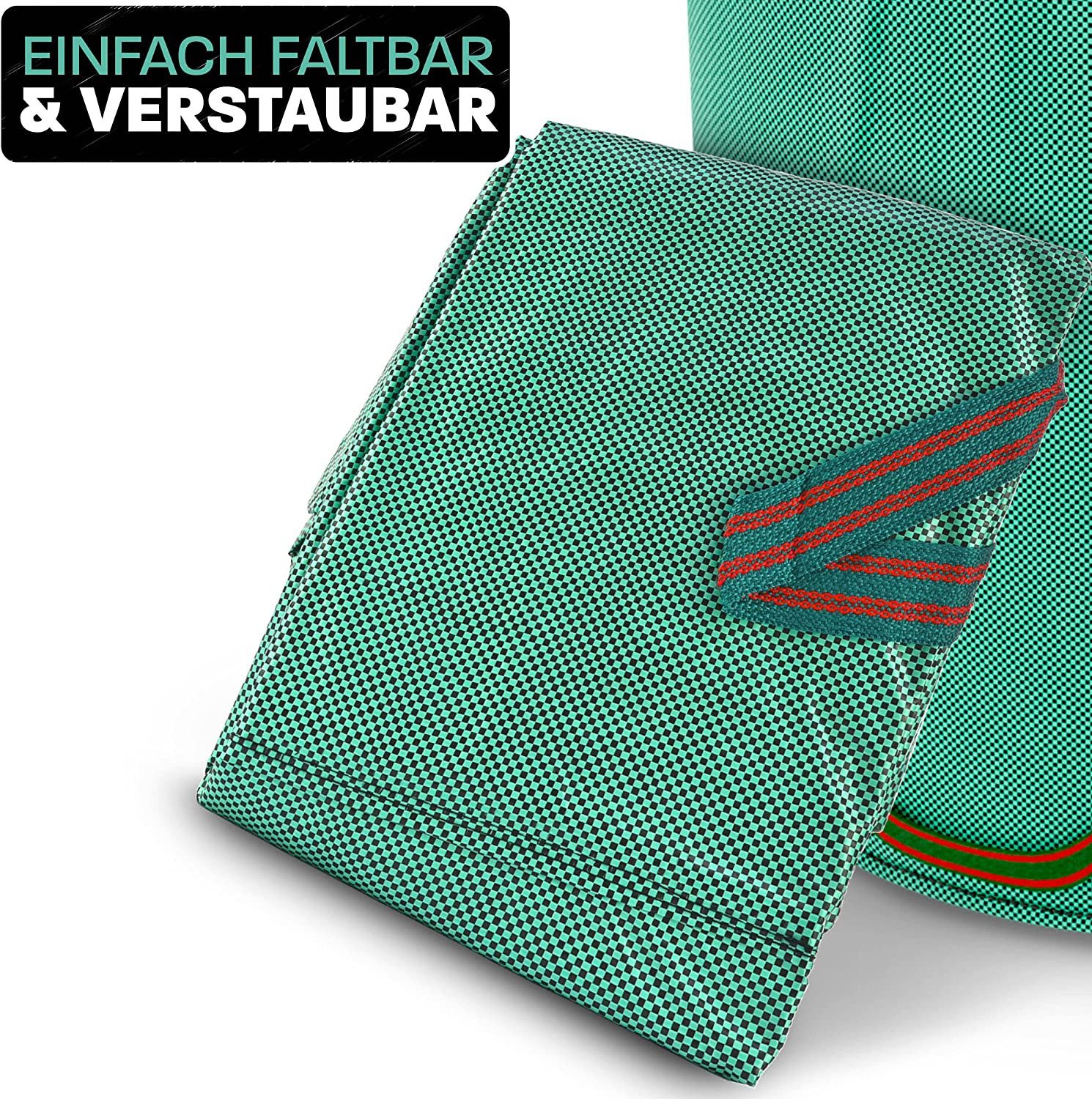 Thumbnail - Praknu Gartenbox 2x Gartensack mit Deckel 500 L (2 St), 500L Groß - Verschließbar - 4 Reißfeste Griffe - Robustes Polypr...