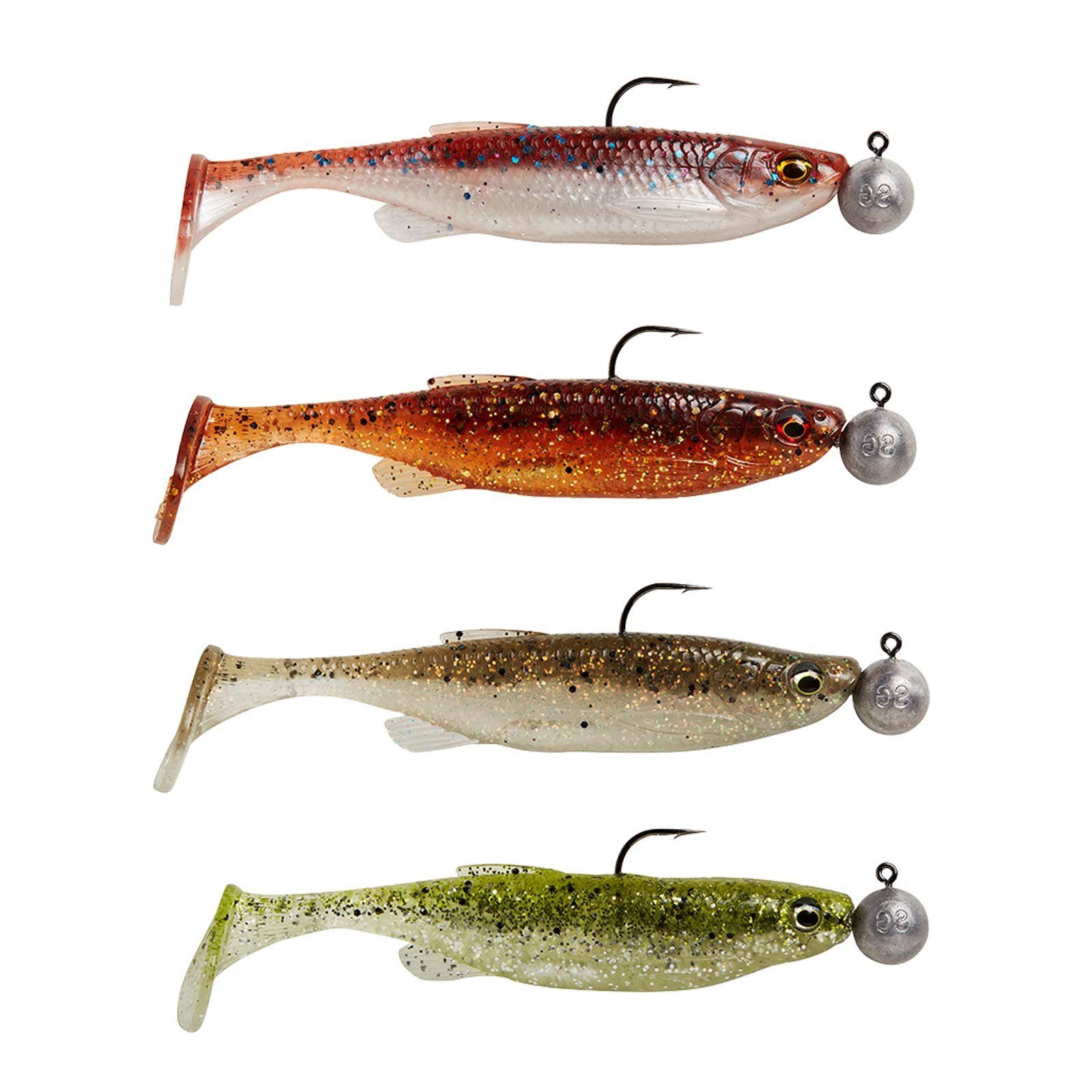 Savage Sinking montiert Kunstköder, gear Gummifisch RTF Gear 7,5cm Savage Mix Clearwater T-Tail Fat Minnow