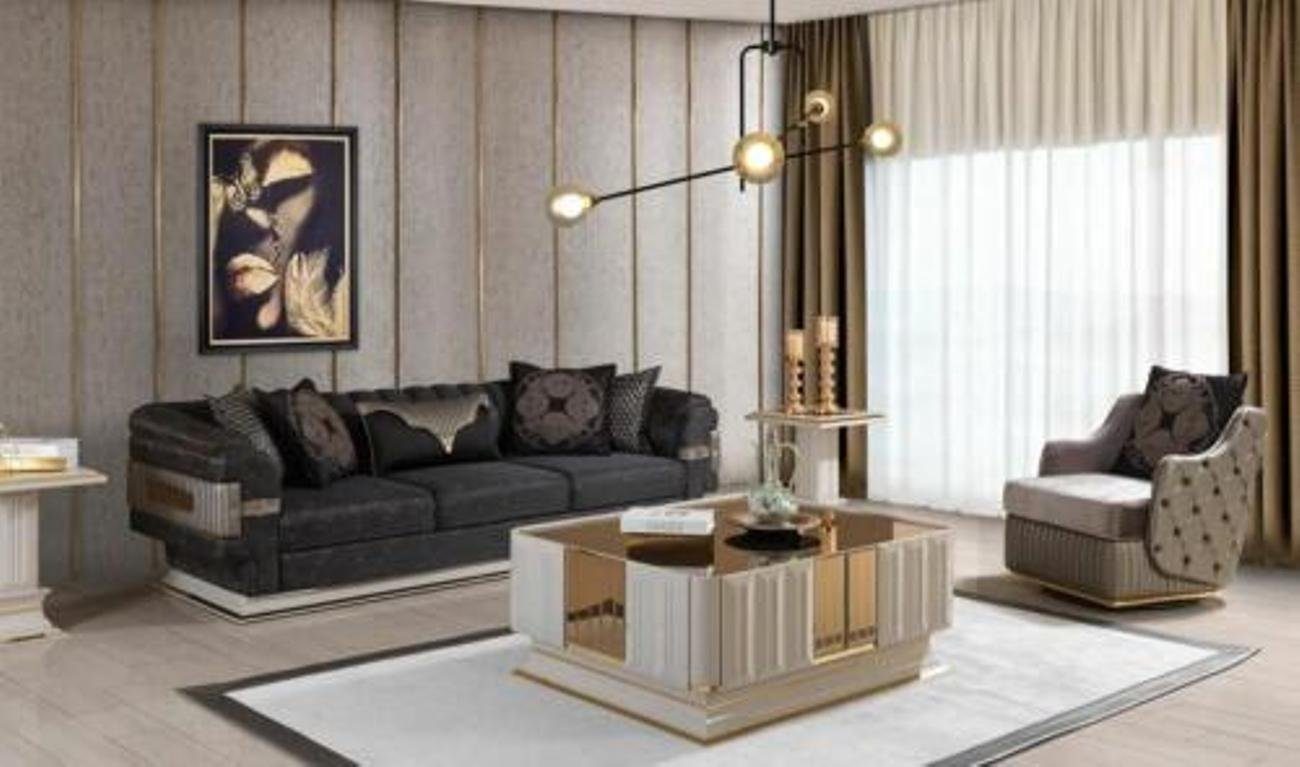 JVmoebel Wohnzimmer-Set Sofagarnitur 4+1 Sitzer Modern Set Design Sofa Neu 2tlg. Stoff, (2-St., 1x 4-Sitzer + 1x Sessel ohne Couchtisch), Made in Europa