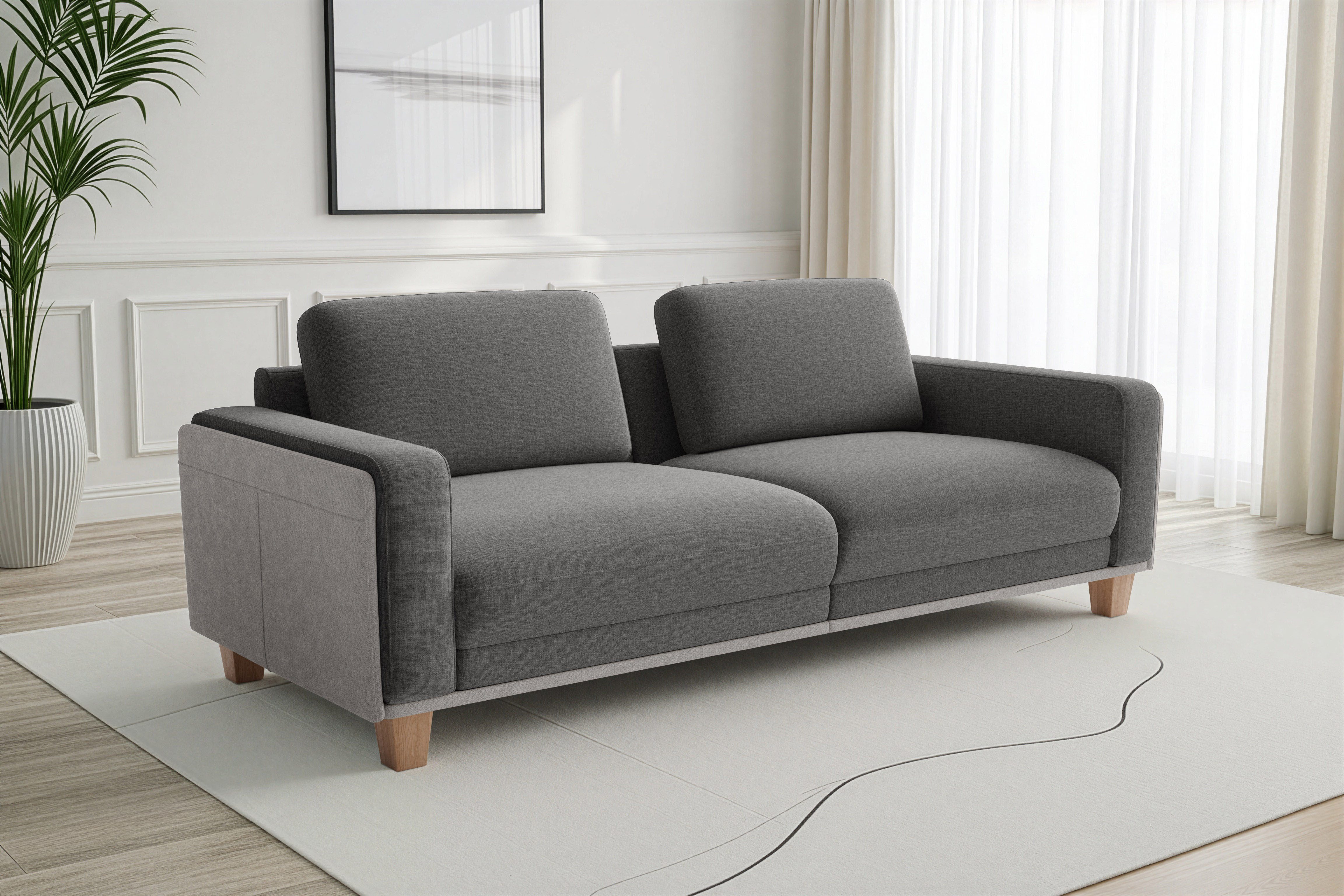 sit&more Big-Sofa Concept, Modernes Sofa in drei Fußfarben zur Auswahl