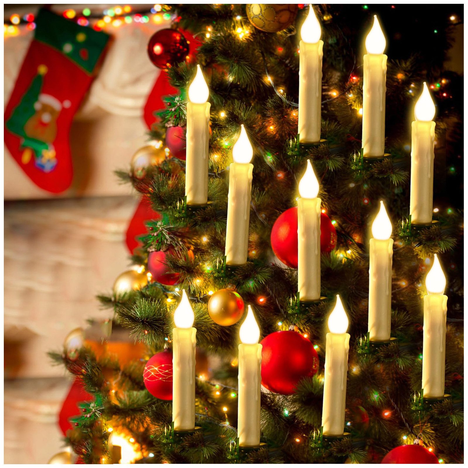 Qualra LED-Christbaumkerzen Christbaumkerzen LED Kerzen Weihnachtsbaum 10/2 günstig online kaufen