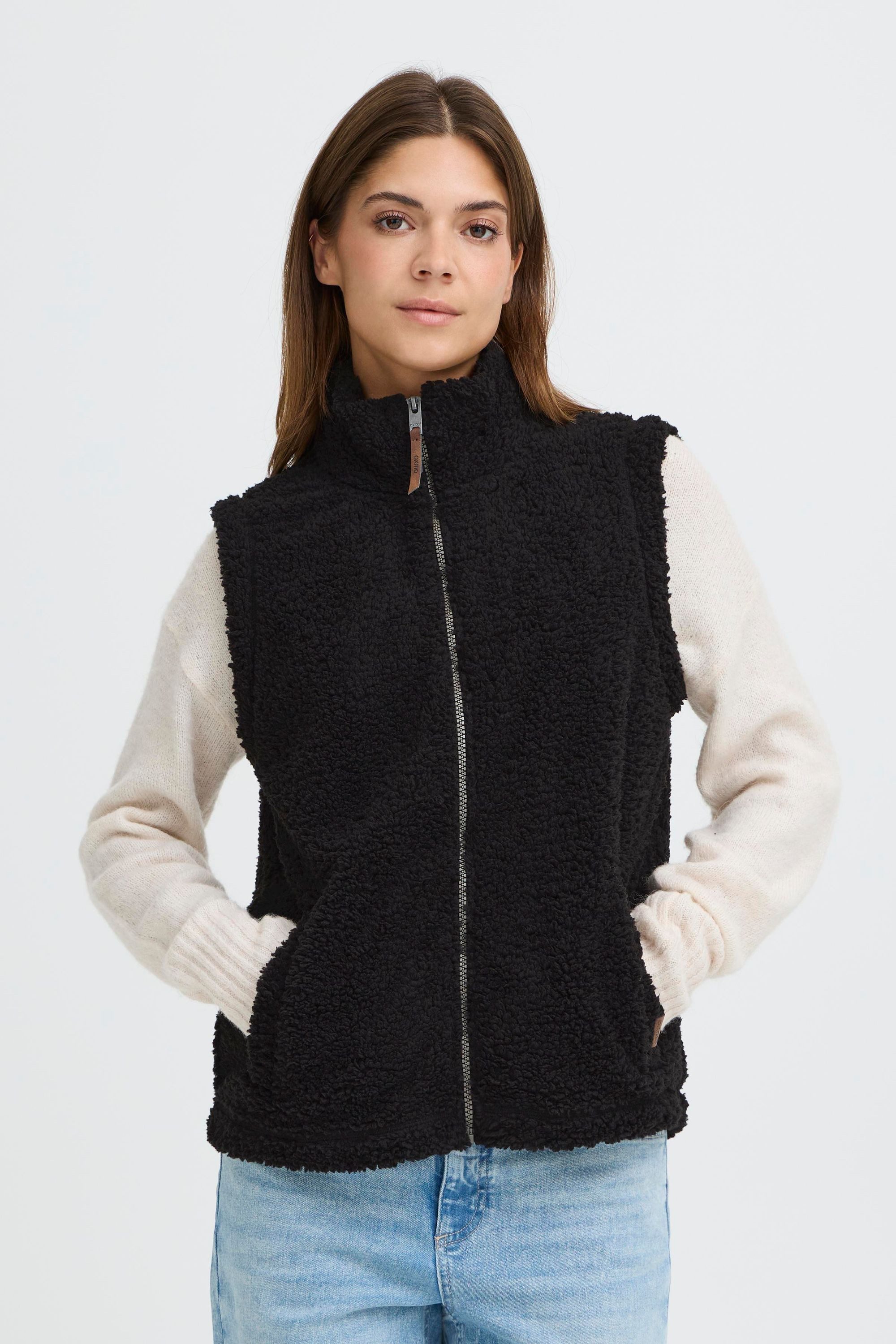 OXMO Fleeceweste OXBERINA Flauschige Teddy Fleeceweste günstig online kaufen