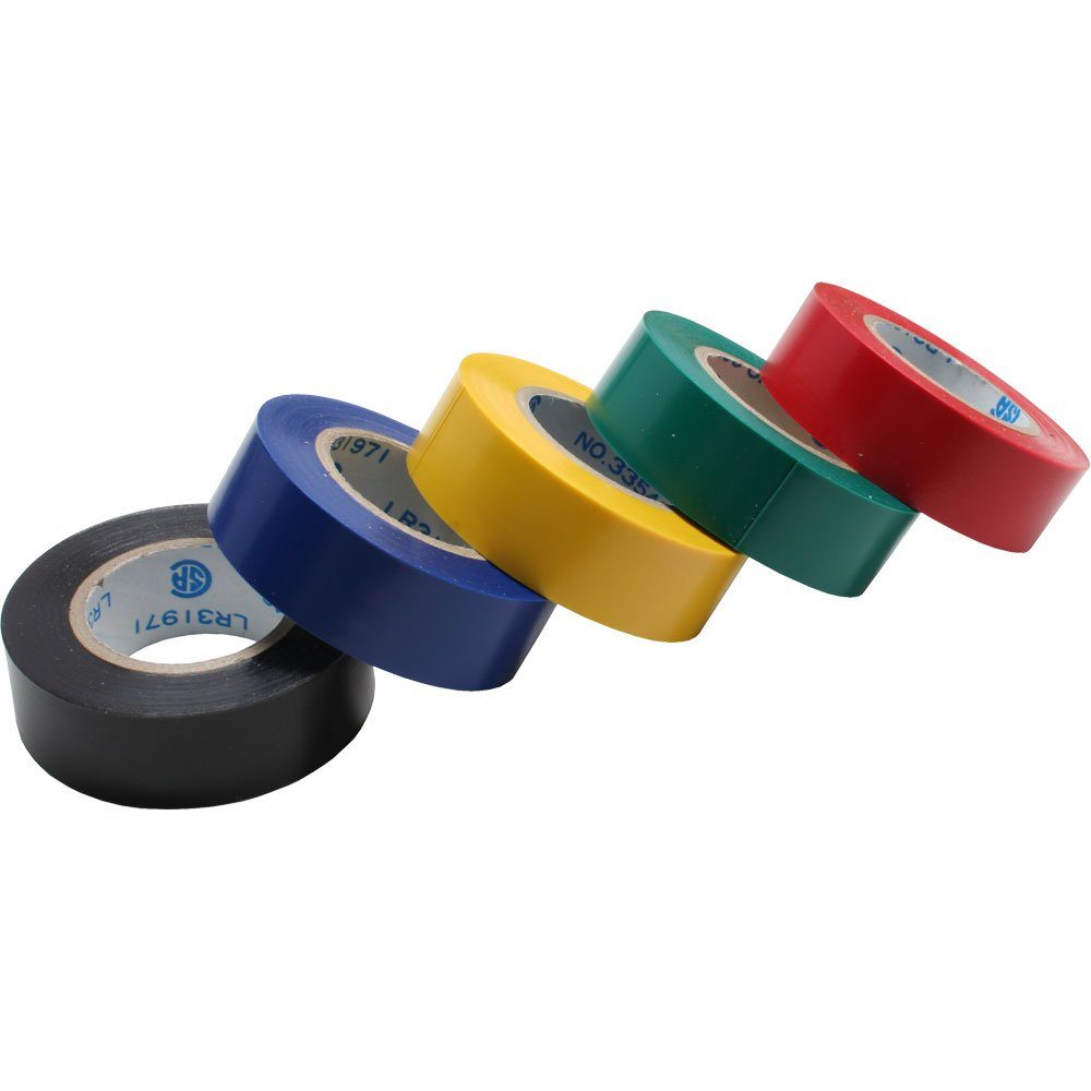 Inline Isolierband InLine mm div. 9 m 18 Isolierband (5er x Farben Pack)