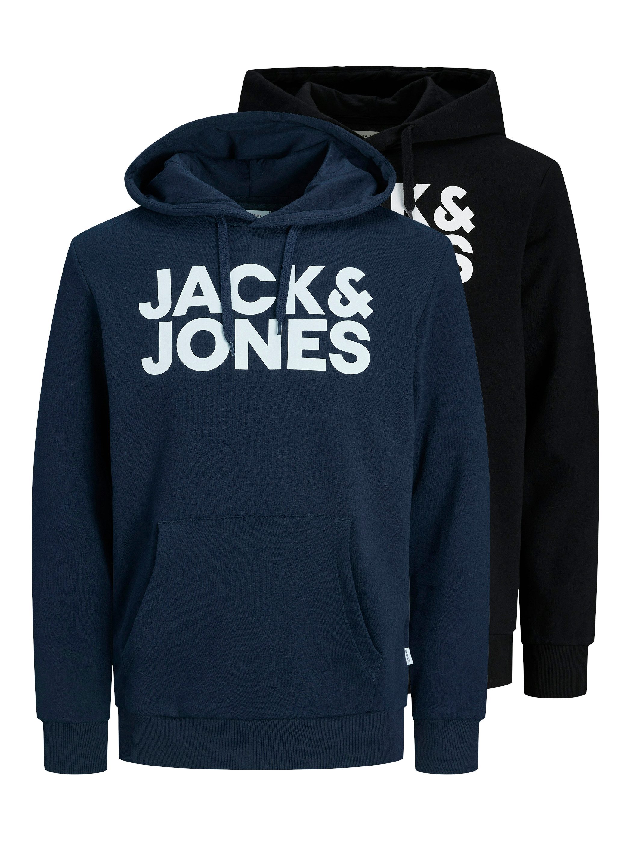 Jack & Jones Kapuzensweatshirt JJECORP LOGO SWEAT HOOD 2PK MP NOOS (Packung günstig online kaufen